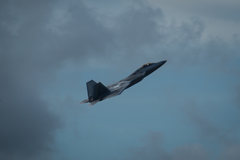 JBER F-22s land in Tinian during REFORPAC