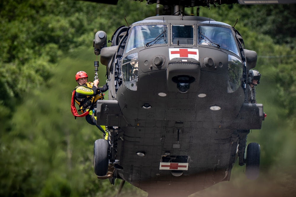 W.Va. Guard Unit Practices Aerial Swift Water Rescues