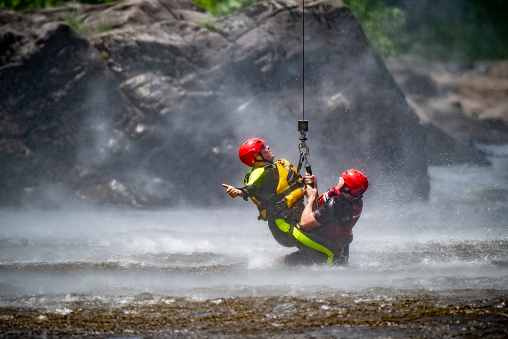 W.Va. Guard Unit Practices Aerial Swift Water Rescues