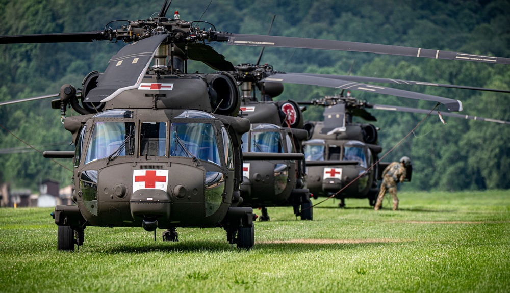 W.Va. Guard Unit Practices Aerial Swift Water Rescues