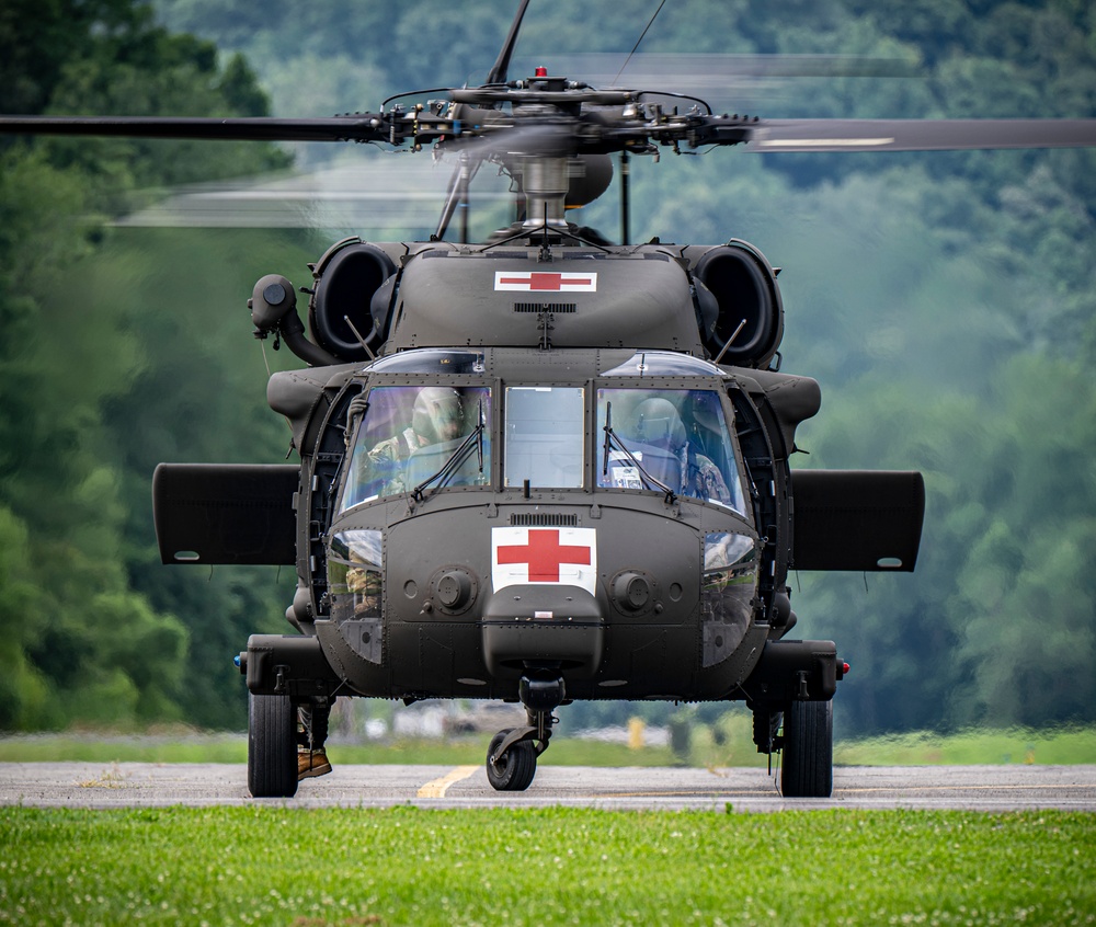 W.Va. Guard Unit Practices Aerial Swift Water Rescues