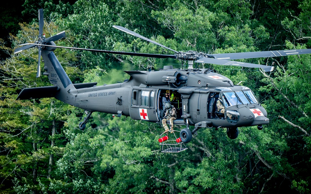 W.Va. Guard Unit Practices Aerial Swift Water Rescues
