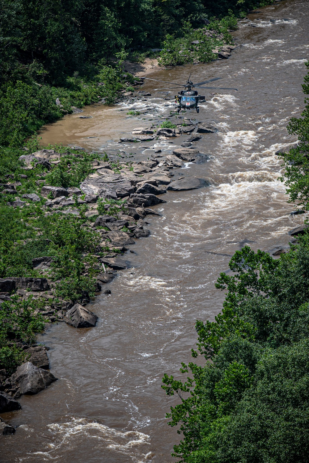 W.Va. Guard Unit Practices Aerial Swift Water Rescues