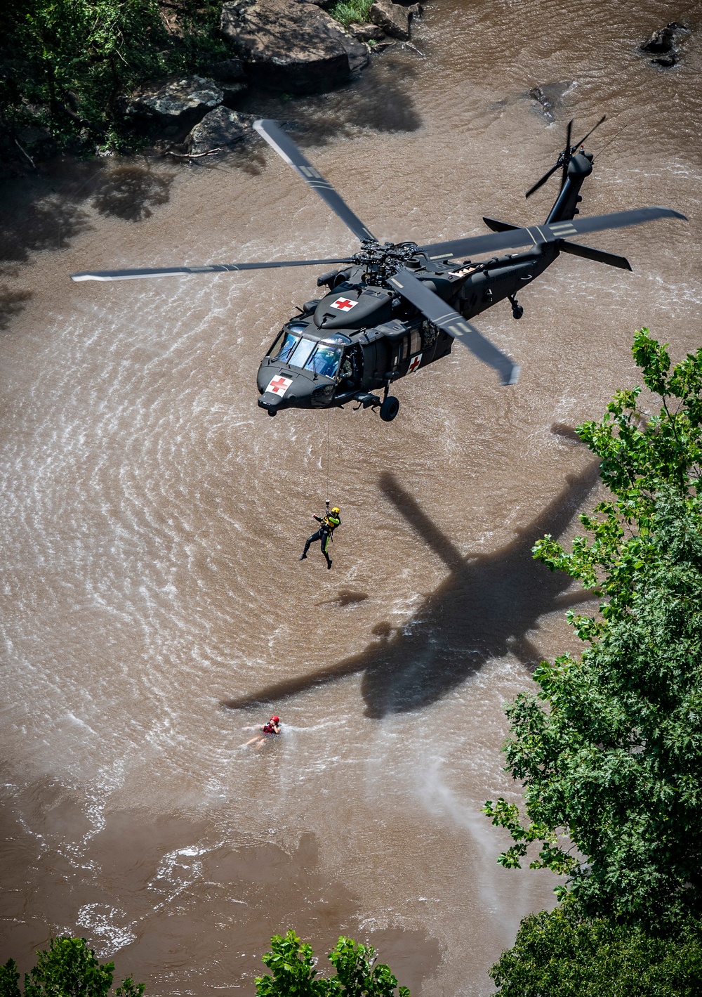 W.Va. Guard Unit Practices Aerial Swift Water Rescues