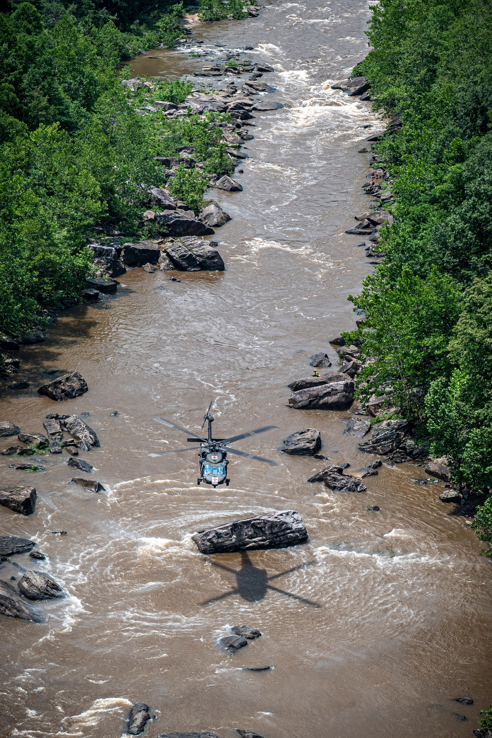 W.Va. Guard Unit Practices Aerial Swift Water Rescues