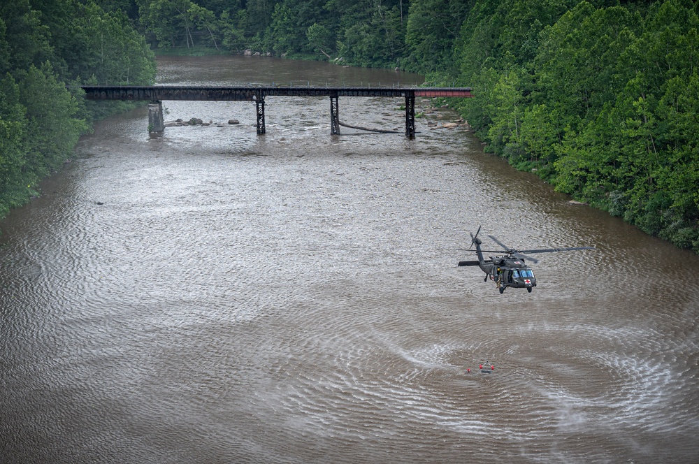 W.Va. Guard Unit Practices Aerial Swift Water Rescues