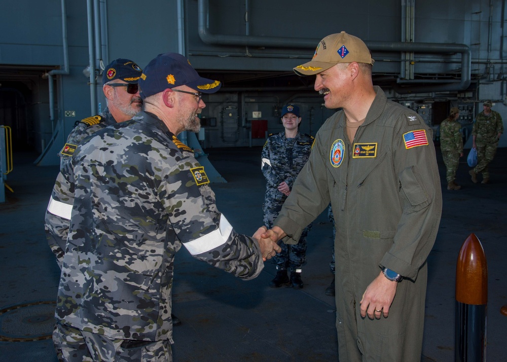 RAN Mine Warfare and Clearance Diving Task Force Commander Visits USS John L. Canley