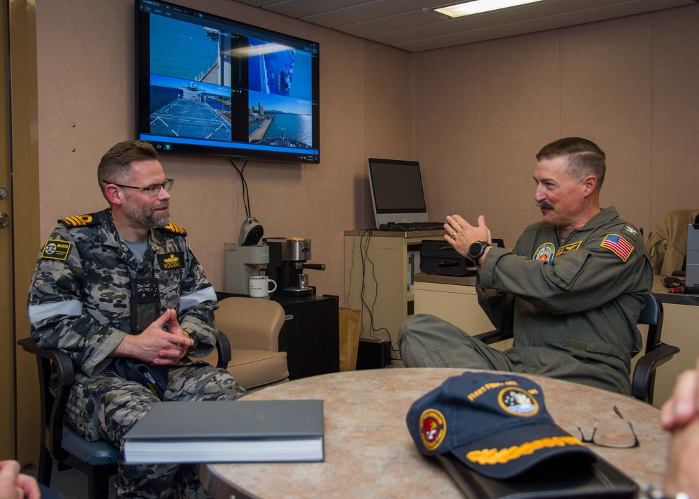 RAN Mine Warfare and Clearance Diving Task Force Commander Visits USS John L. Canley