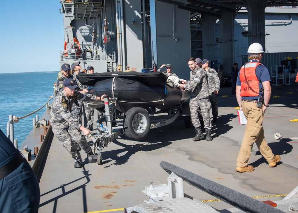 RAN and USS John L. Canley Conduct Talisman Sabre Small Boat Operations