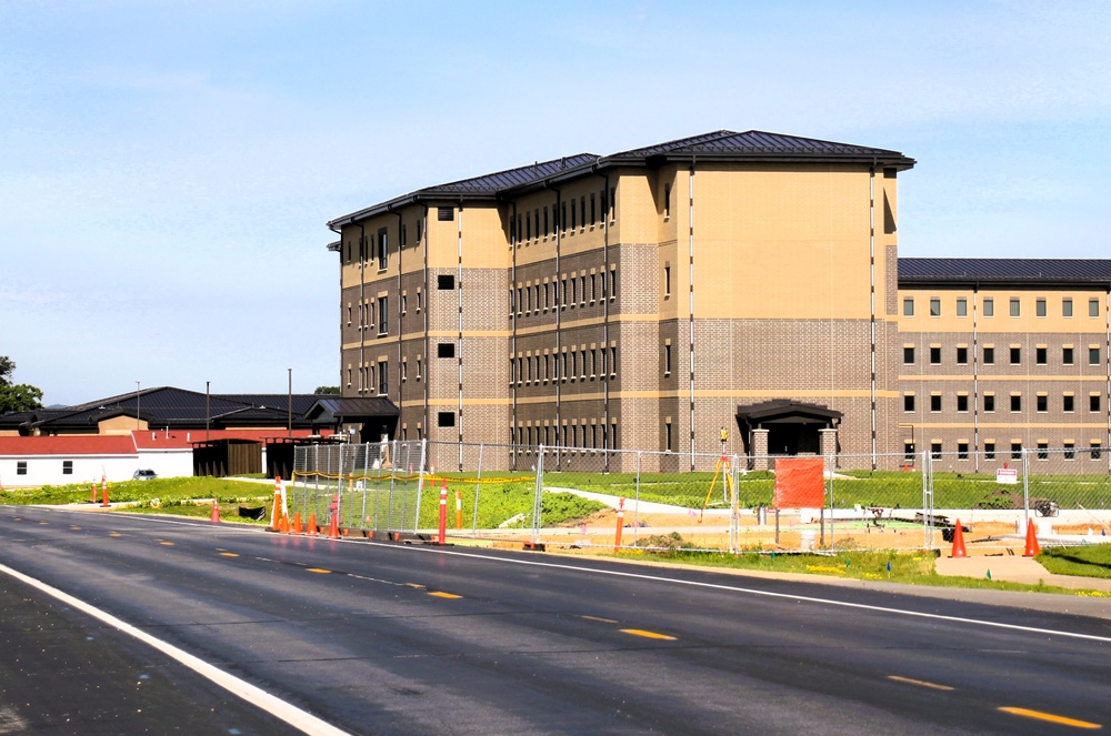 July 2025 construction operations for South Barracks Project at Fort McCoy