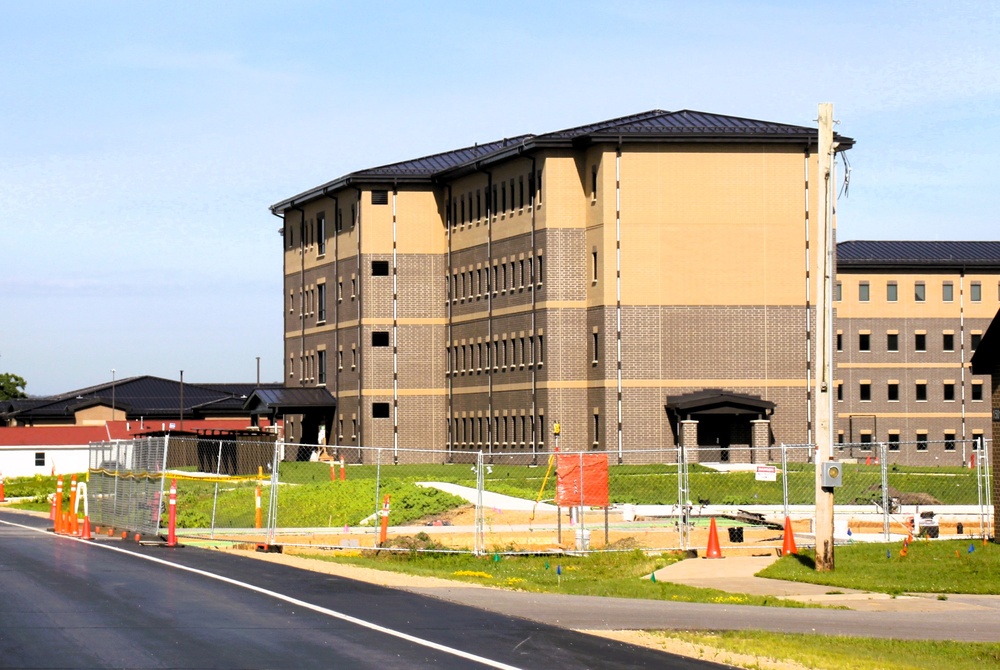 July 2025 construction operations for South Barracks Project at Fort McCoy