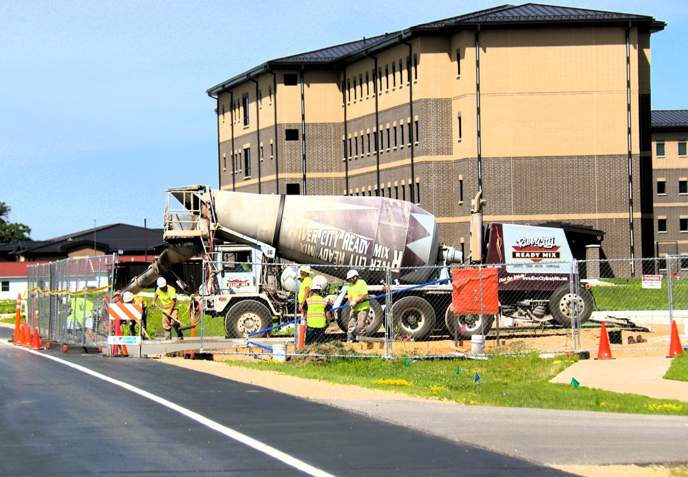 July 2025 construction operations for South Barracks Project at Fort McCoy