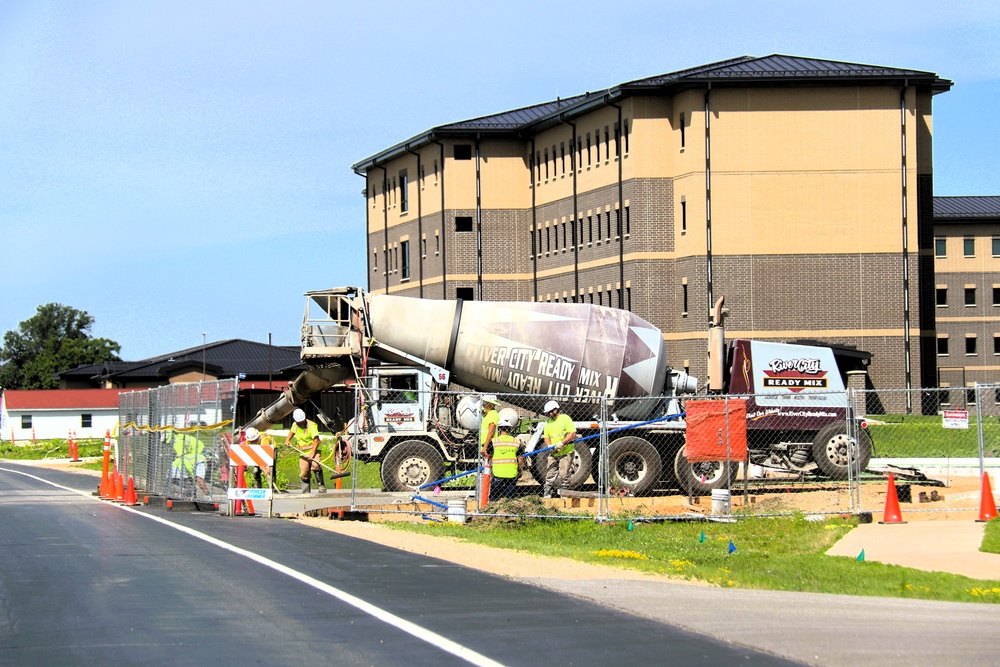 July 2025 construction operations for South Barracks Project at Fort McCoy