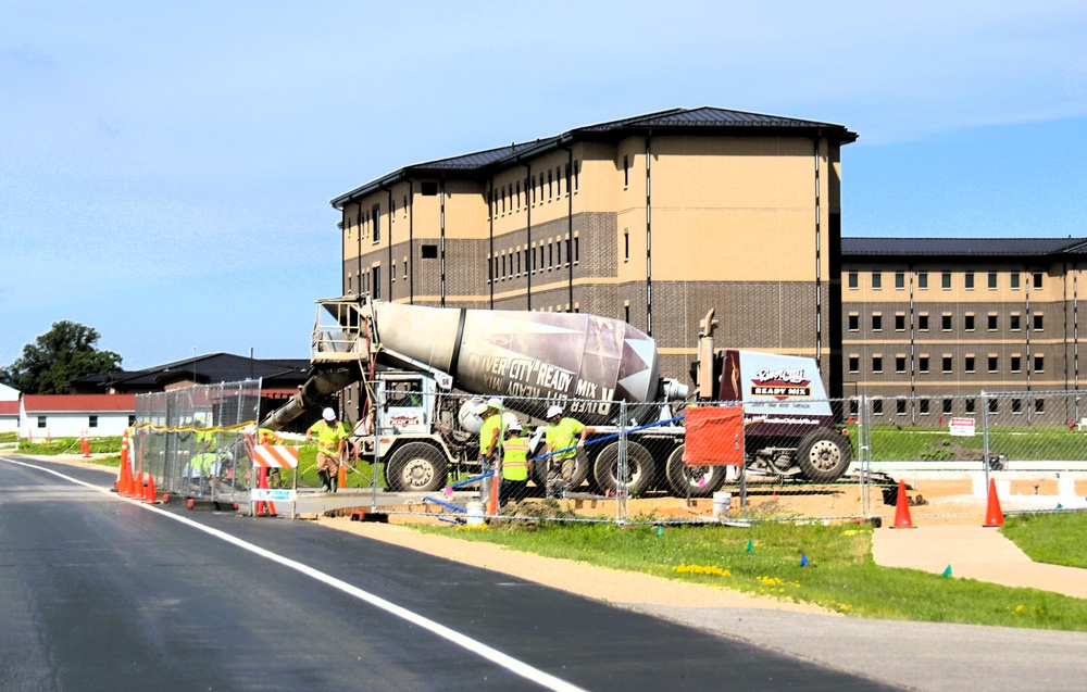 July 2025 construction operations for South Barracks Project at Fort McCoy