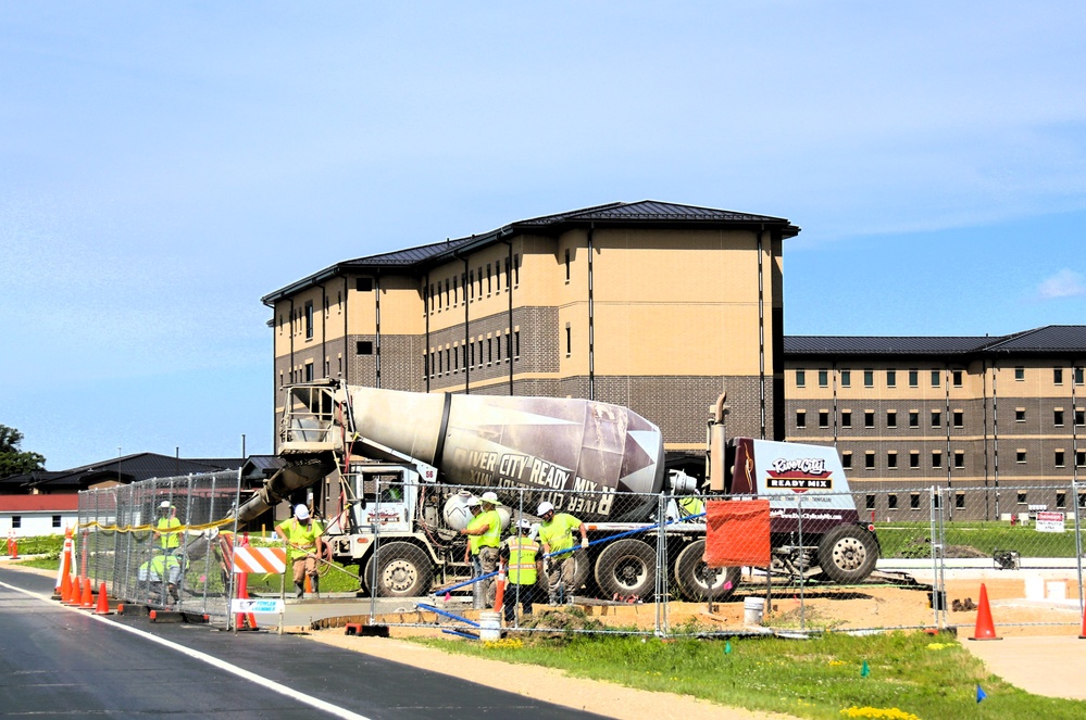 July 2025 construction operations for South Barracks Project at Fort McCoy