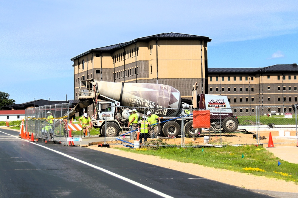 July 2025 construction operations for South Barracks Project at Fort McCoy