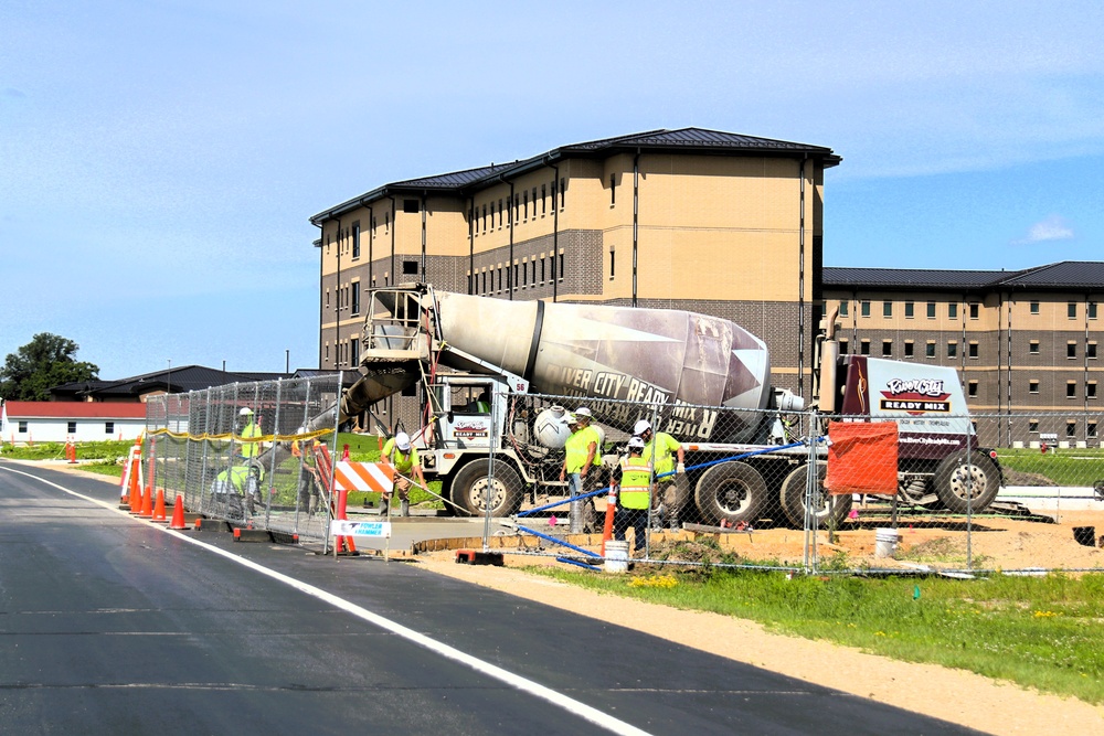 July 2025 construction operations for South Barracks Project at Fort McCoy