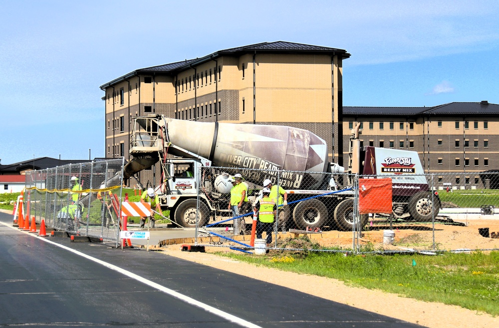 July 2025 construction operations for South Barracks Project at Fort McCoy