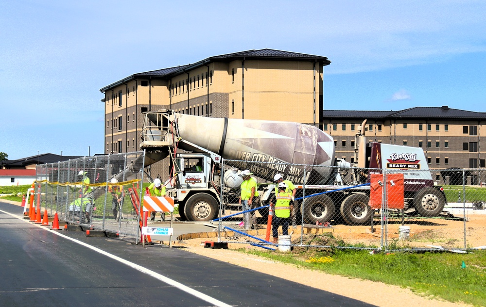 July 2025 construction operations for South Barracks Project at Fort McCoy