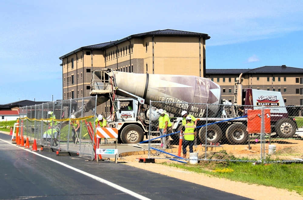 July 2025 construction operations for South Barracks Project at Fort McCoy