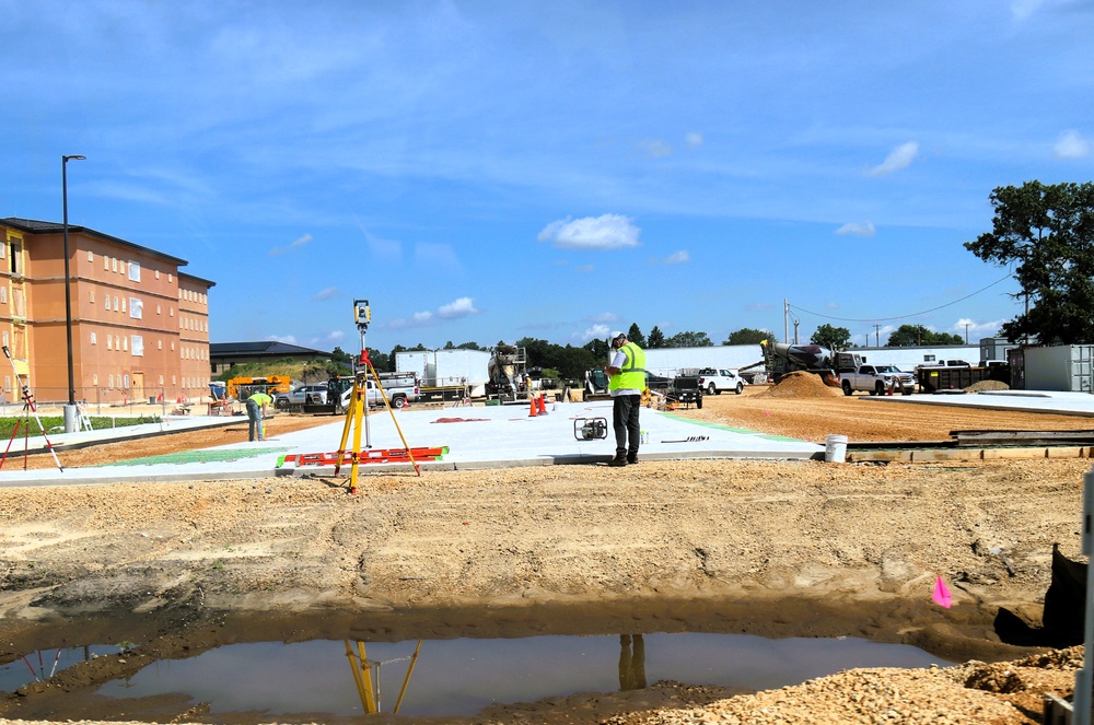 July 2025 construction operations for South Barracks Project at Fort McCoy