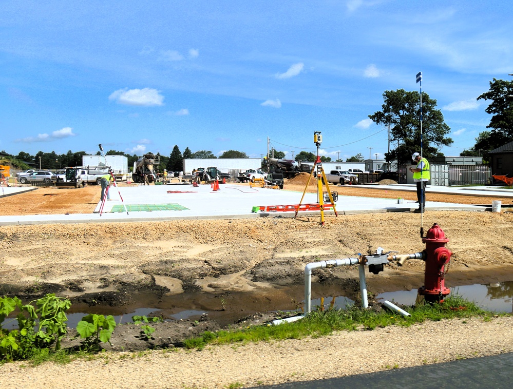 July 2025 construction operations for South Barracks Project at Fort McCoy