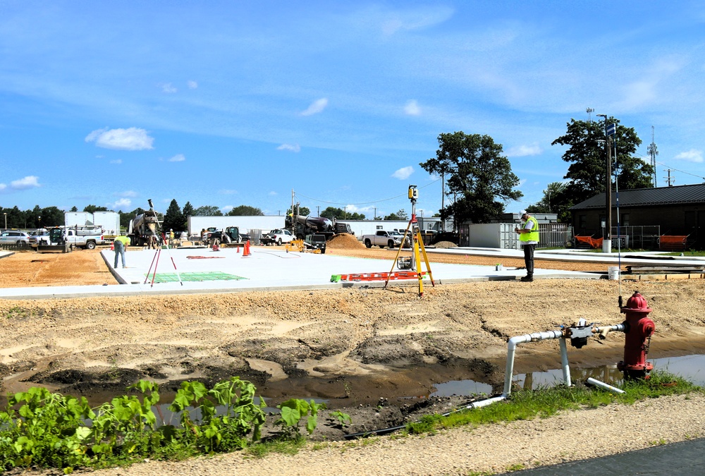 July 2025 construction operations for South Barracks Project at Fort McCoy