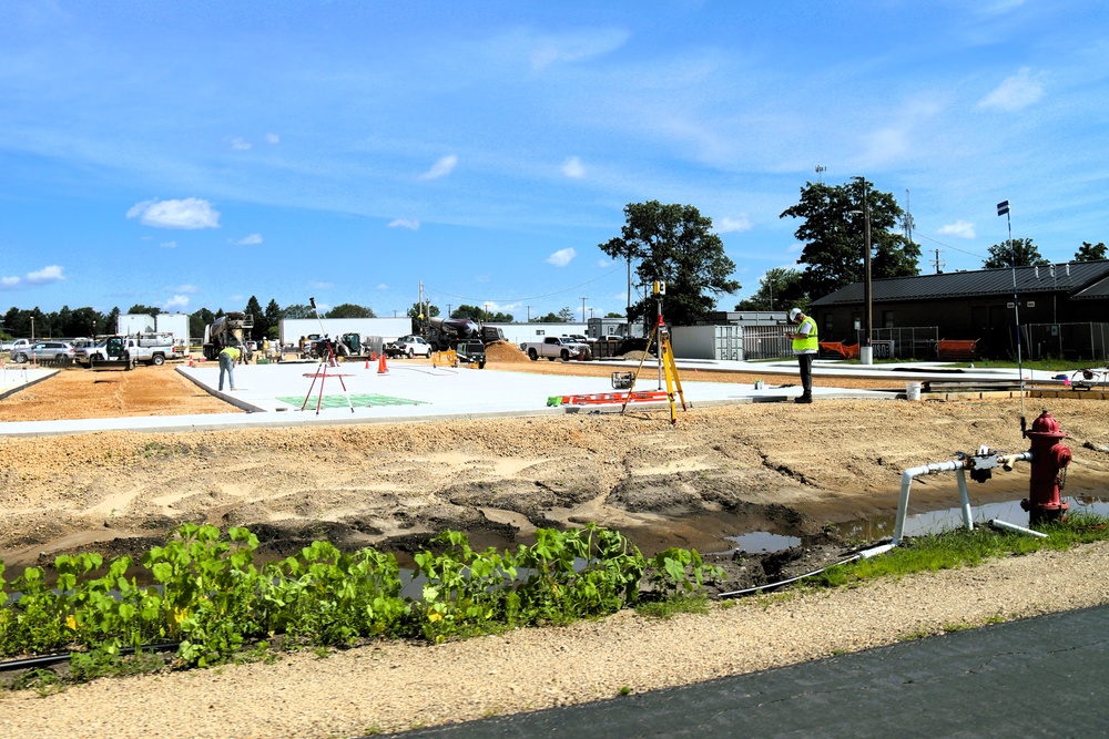 July 2025 construction operations for South Barracks Project at Fort McCoy
