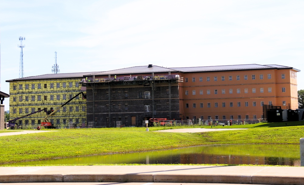 July 2025 barracks construction operations for East Barracks Project at Fort McCoy