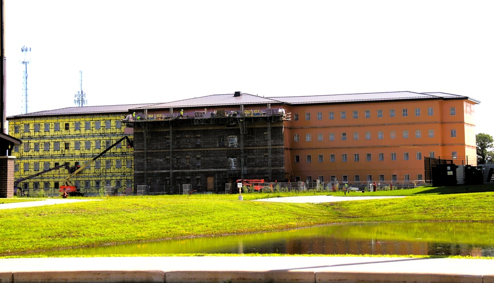 July 2025 barracks construction operations for East Barracks Project at Fort McCoy