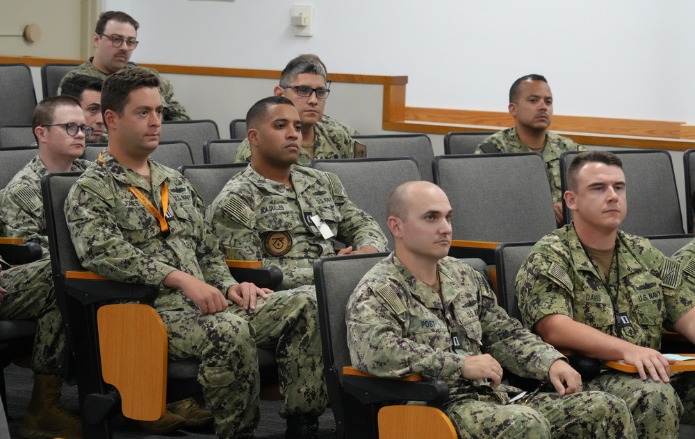RADM Cahill visits SWSC, attends Maritime Warfare Board of Visitors