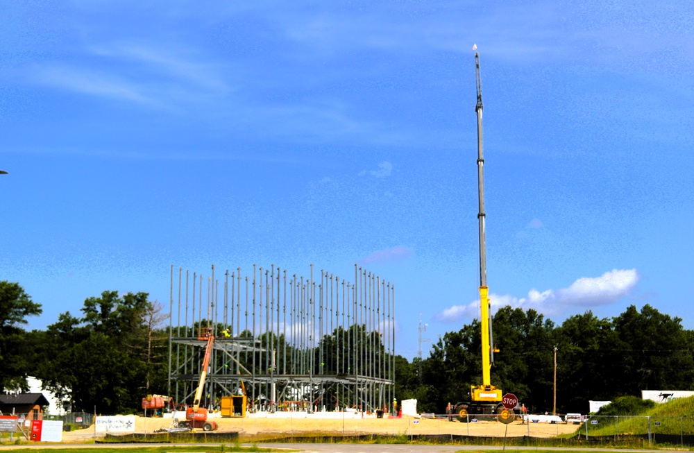 July 2025 construction operations for $55.75 million Collective Training Officers Quarters Project at Fort McCoy