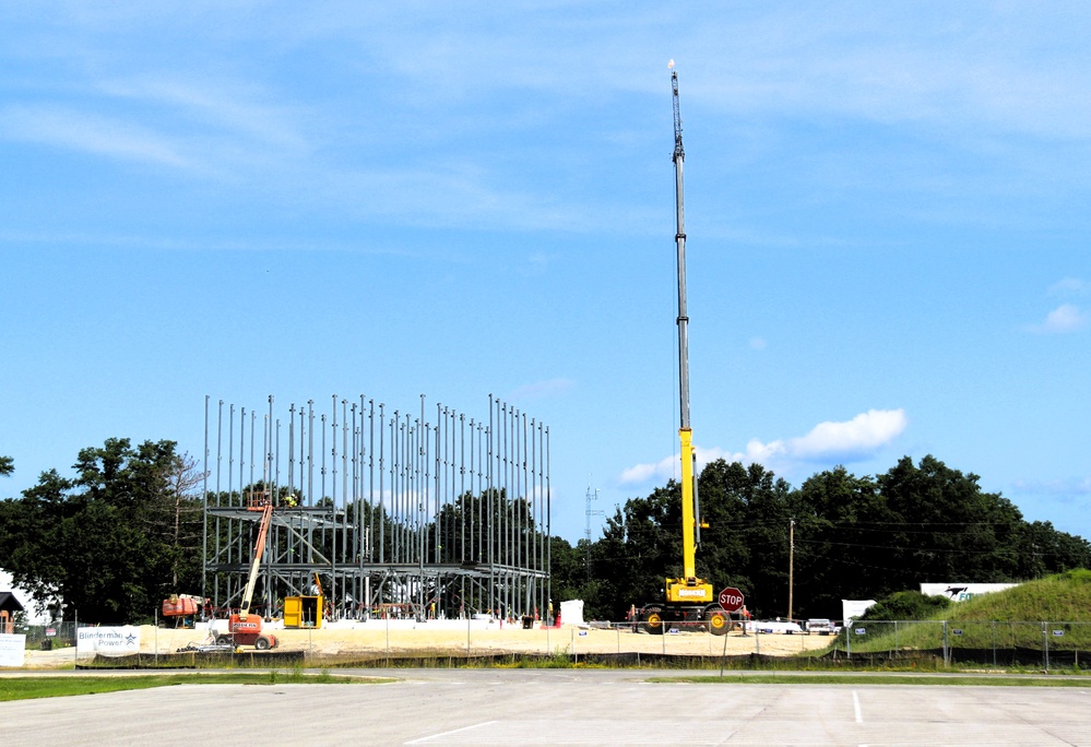 July 2025 construction operations for $55.75 million Collective Training Officers Quarters Project at Fort McCoy