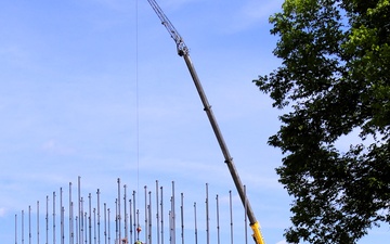 July 2025 construction operations for $55.75 million Collective Training Officers Quarters Project at Fort McCoy