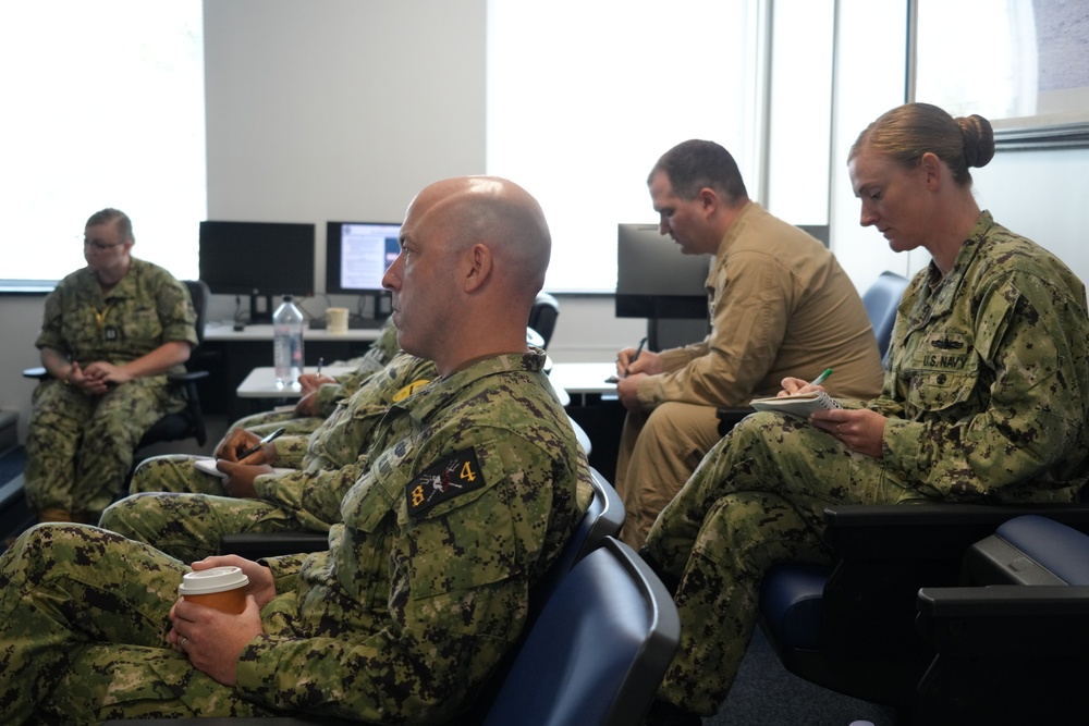 RADM Cahill visits SWSC, attends Maritime Warfare Board of Visitors