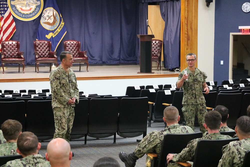 RADM Cahill visits SWSC, attends Maritime Warfare Board of Visitors