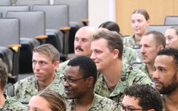 RADM Cahill visits SWSC, attends Maritime Warfare Board of Visitors