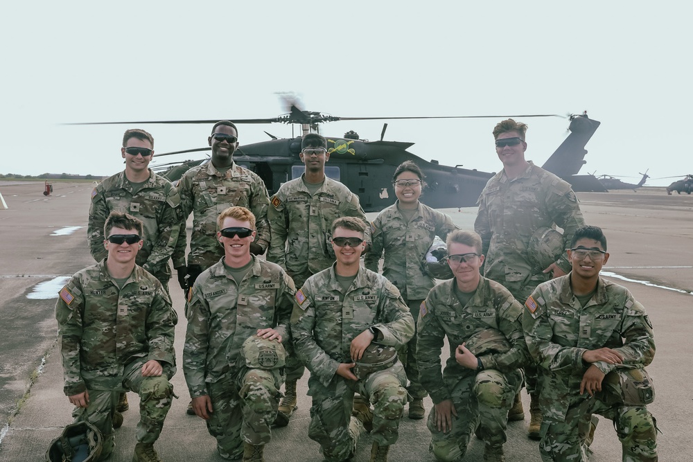 U.S. Army Cadets fly with the 1st Air Cavalry Brigade