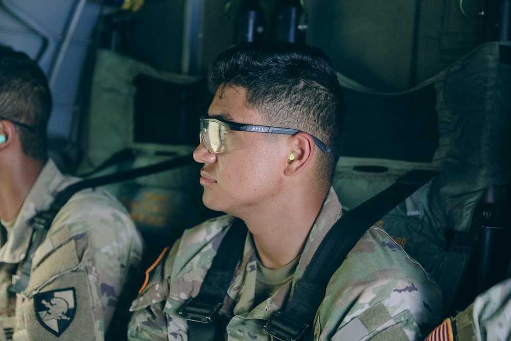 U.S. Army Cadets fly with the 1st Air Cavalry Brigade