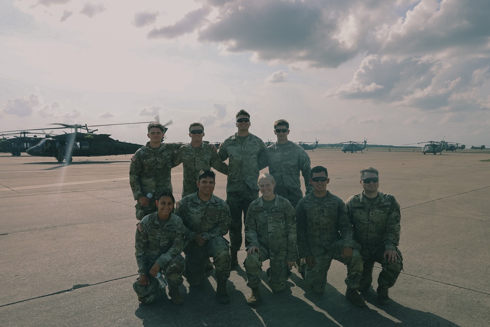 U.S. Army Cadets fly with the 1st Air Cavalry Brigade
