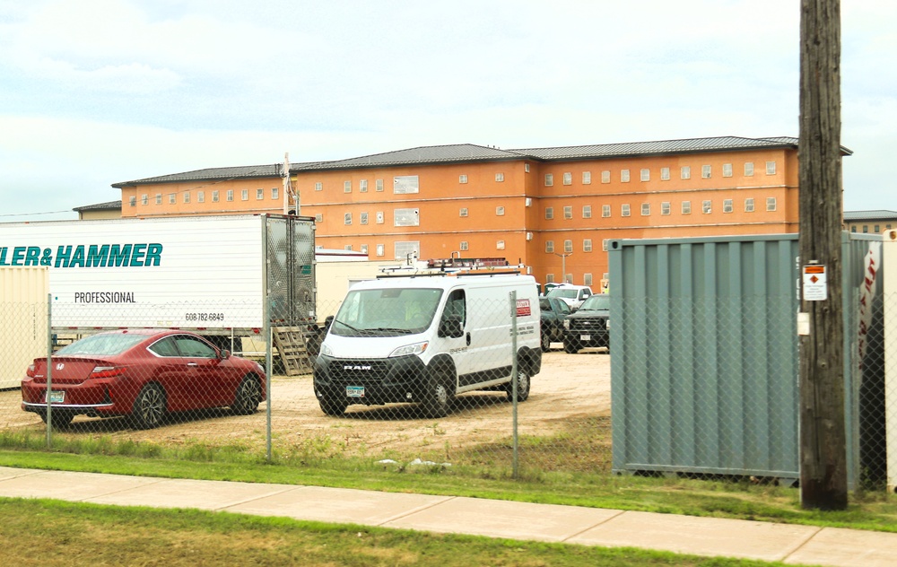 July 2025 barracks construction operations for East Barracks Project at Fort McCoy