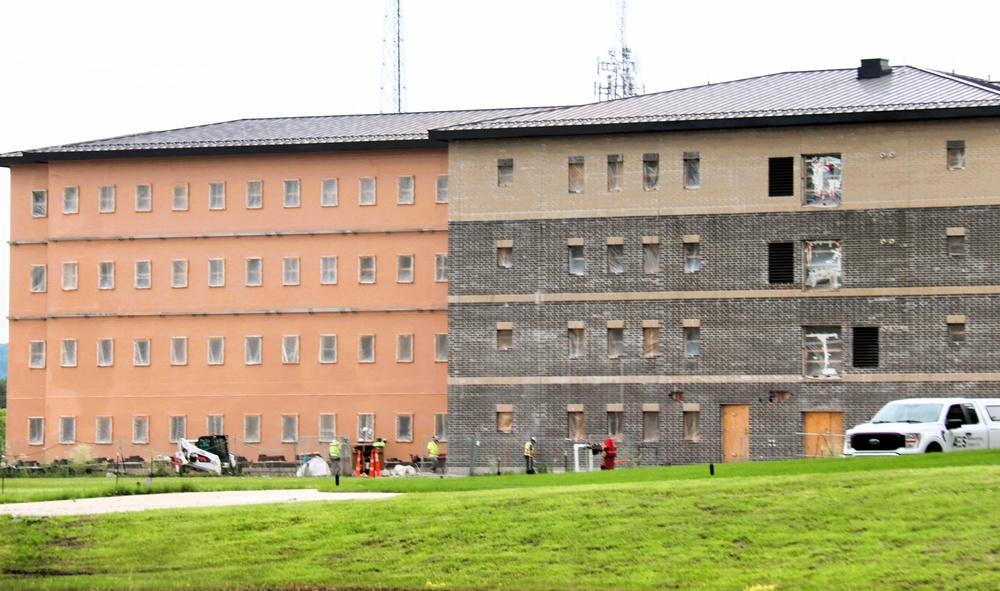 July 2025 barracks construction operations for East Barracks Project at Fort McCoy