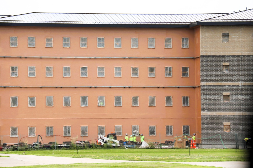 July 2025 barracks construction operations for East Barracks Project at Fort McCoy