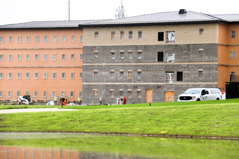 July 2025 barracks construction operations for East Barracks Project at Fort McCoy