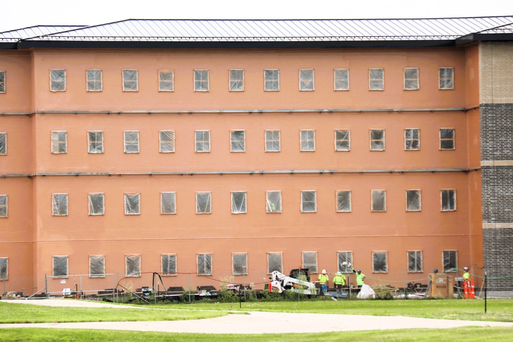 July 2025 barracks construction operations for East Barracks Project at Fort McCoy