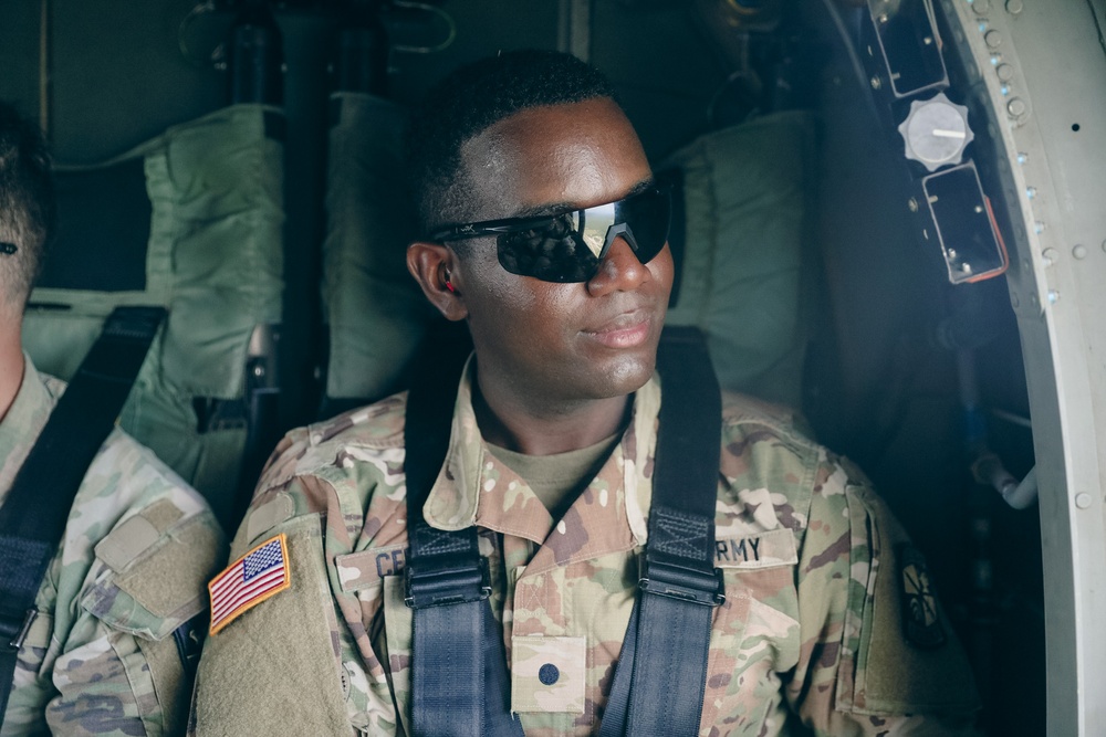 U.S. Army Cadets fly with the 1st Air Cavalry Brigade