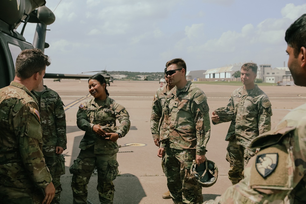 U.S. Army Cadets fly with the 1st Air Cavalry Brigade
