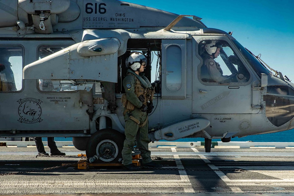George Washington Conducts Flight Operations