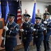The Sheppard Air Force Base Honor Guard exits the 82nd Mission Support Group change of command