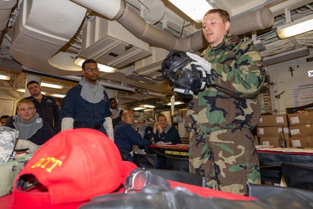 CBRN Training Drill on USS Paul Ignatius (DDG 117)